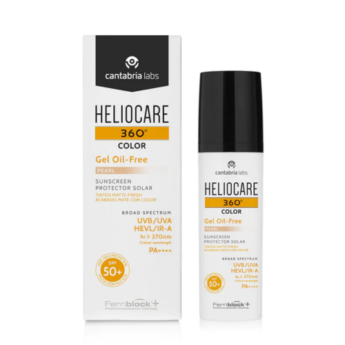 CANTABRIA LABS HELIOCARE 360 COLOR OIL-FREE apsauginis gelis nuo saulės SPF 50+, 50 ml (Pearl)
