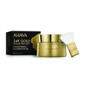AHAVA 24k aukso mineralinė purvo kaukė veidui, 50ml
