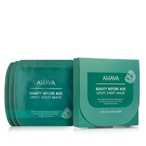 AHAVA stangrinamosios lakštinės veido kaukės "Uplift", 6vnt
