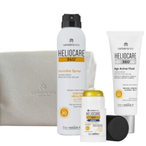 CANTABRIA LABS HELIOCARE 360 atostogų rinkinys apsaugai nuo saulės SPF50, 3+kosmetinė