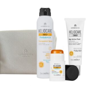 CANTABRIA LABS HELIOCARE 360 atostogų rinkinys tinkamas ir vaikams apsaugai nuo saulės SPF50 , 3+kosmetinė