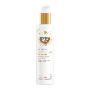 GUINOT Longue Vie Sun stangrinamasis jauninamasis losjonas nuo saulės kūnui SPF 50+, 150 ml
