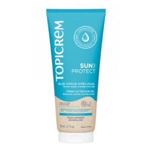 TOPICREM SUN PROTECT gaivinamoji drėkinamoji želė po saulės, 200 ml