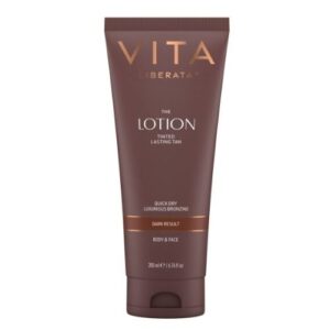 VITA LIBERATA drėkinantis savaiminio įdegio losjonas su išoriniu bronzantu veidui ir kūnui Dark, 200 ml