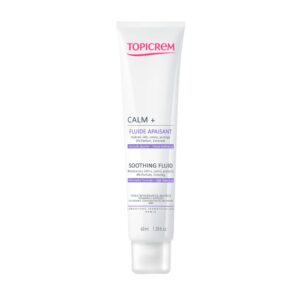 TOPICREM Calm+ Soothing Fluid - Raminamoji veido emulsija jautriai, dirgliai odai, 40 ml