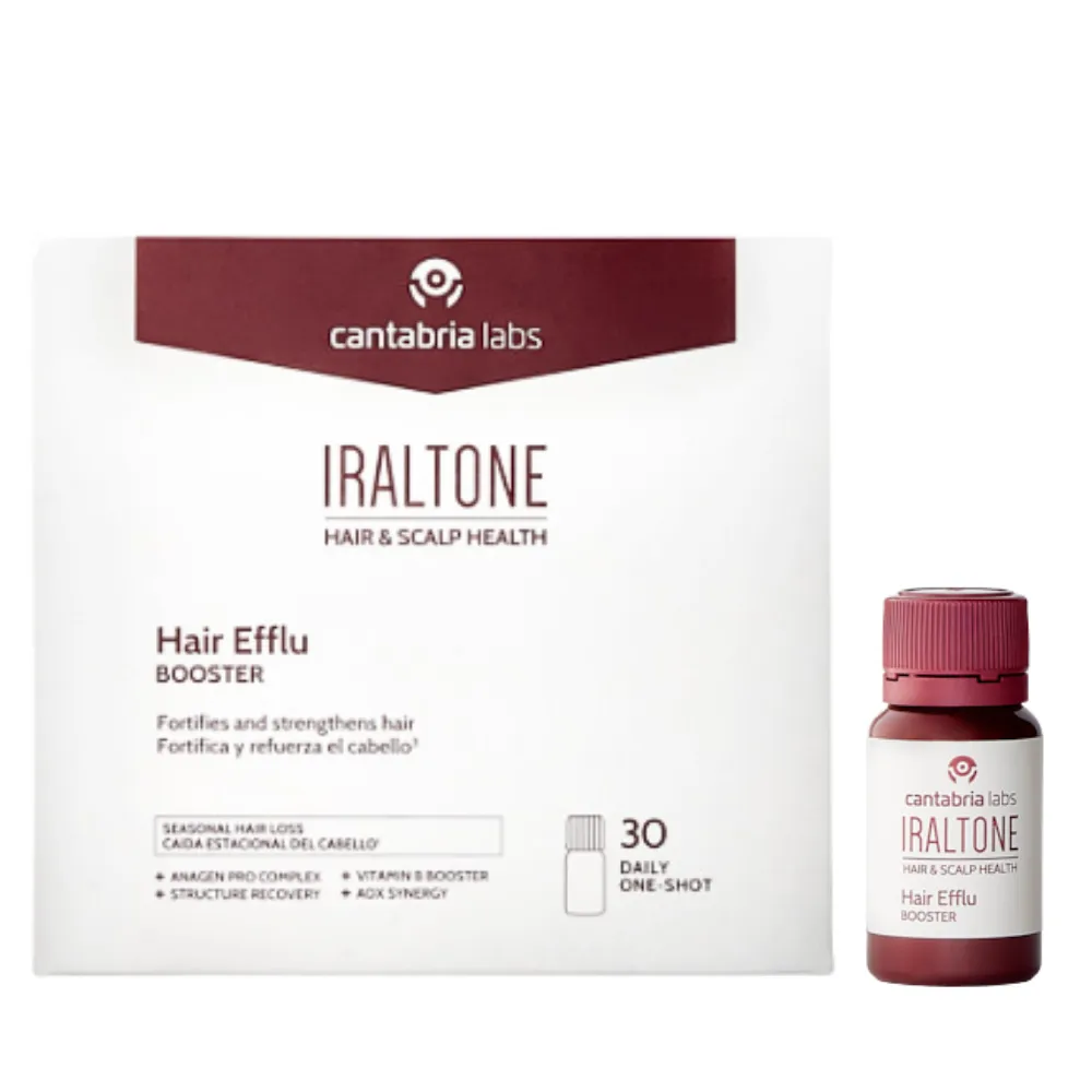CANTABRIA LABS IRALTONE EFFLU BOOSTER plaukų stiprinimui papildai, 30x15ml